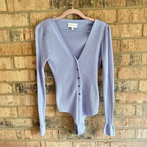Favorite Daughter Cashmere/Cotton Lavender Bodysuit